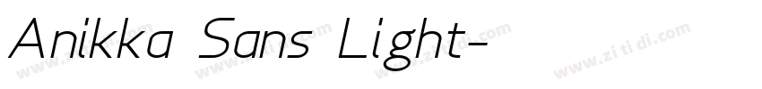 Anikka Sans Light字体转换